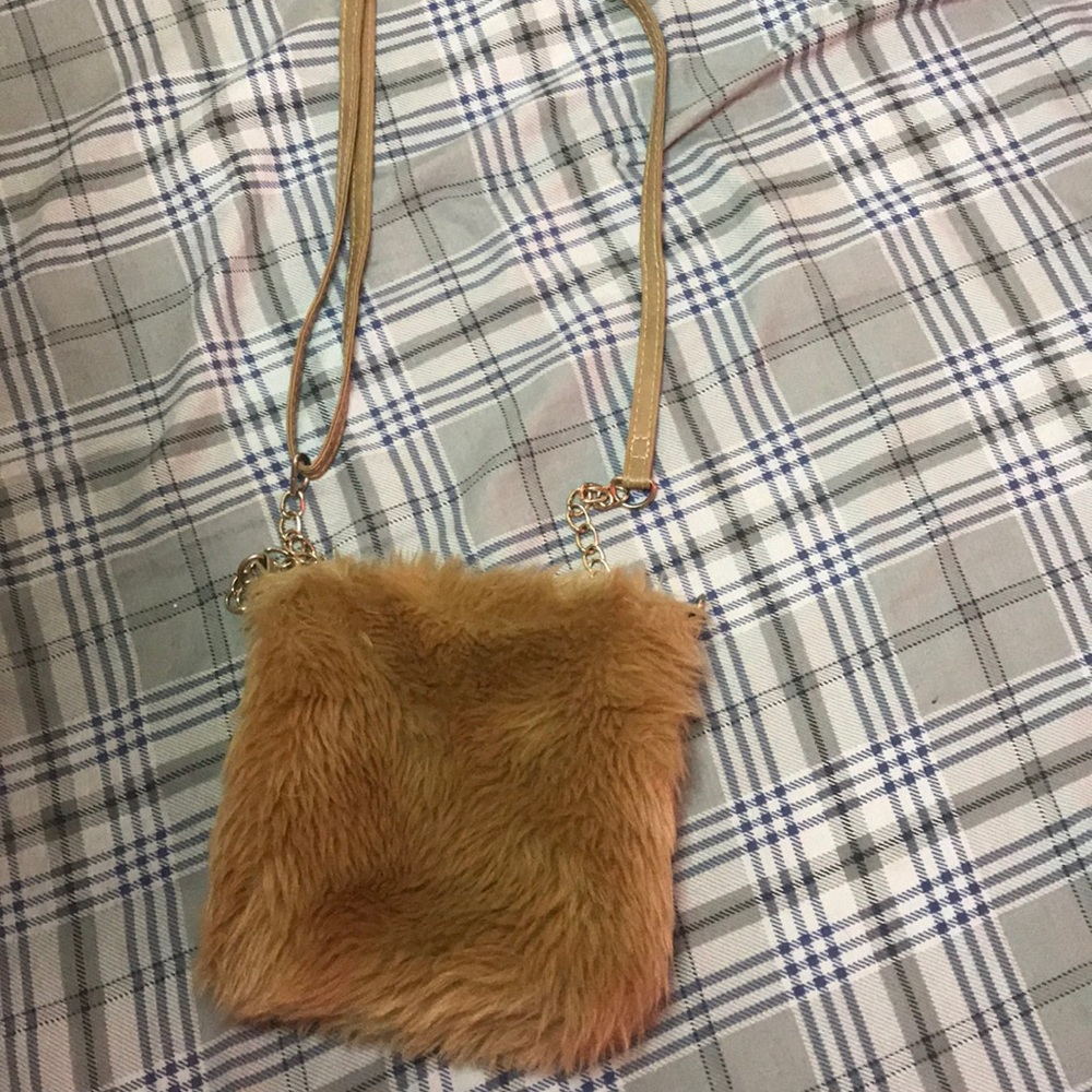 Furry cross body bag